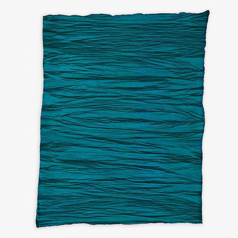 Turquoise Ripples Handmade Paper - Image 2