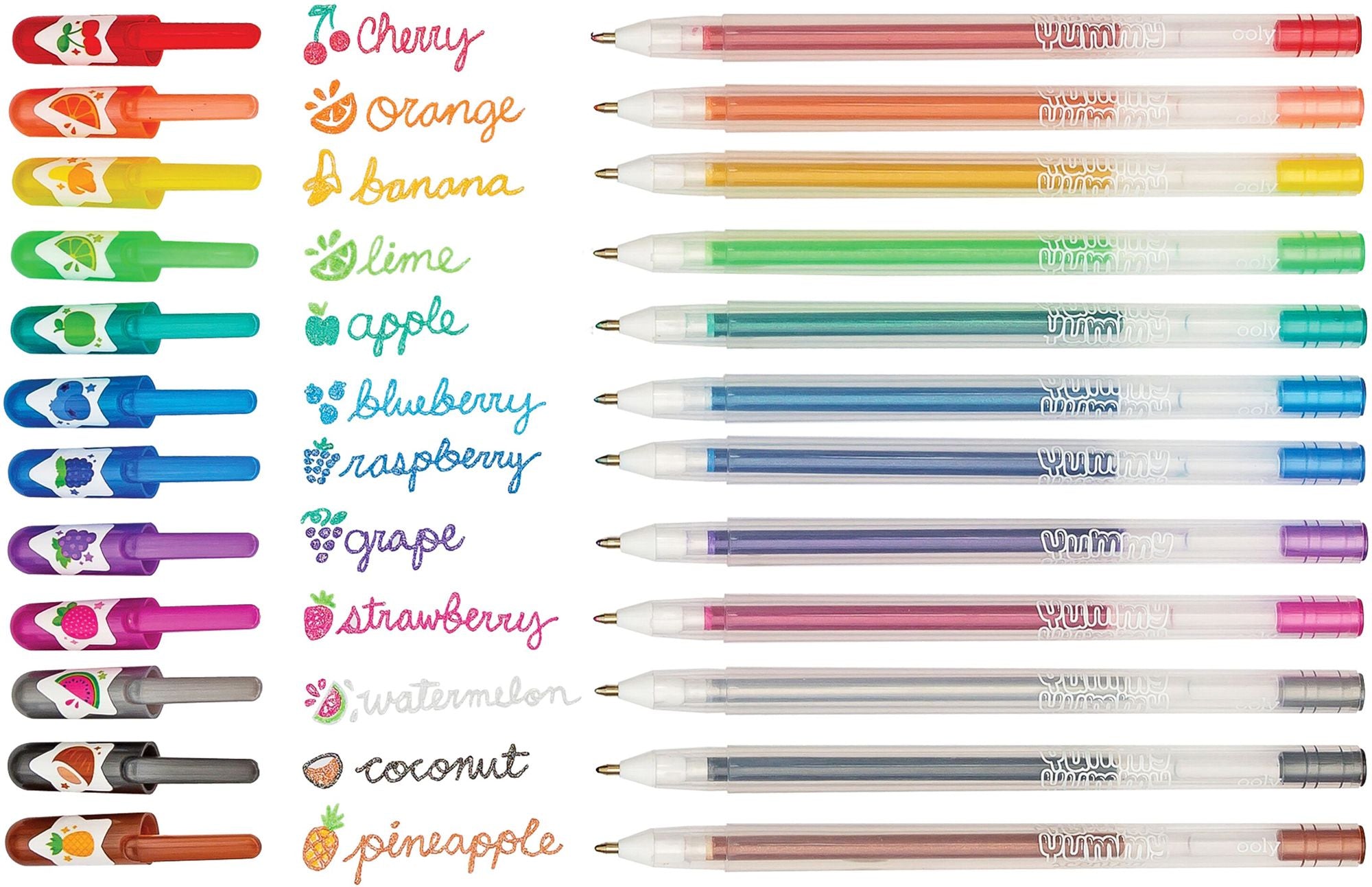 Yummy Yummy Scented Glitter Gel Pens 2.0 - Set of 12 - Image 4