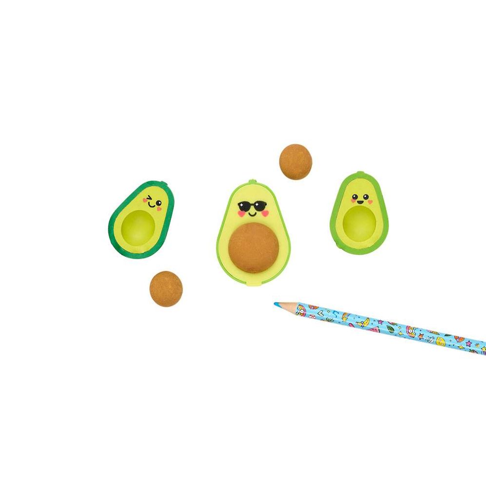 Avocado Love Eraser and Sharpener - set of 3 - Image 4