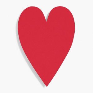 Red 4 Bar Heart Shaped Cards