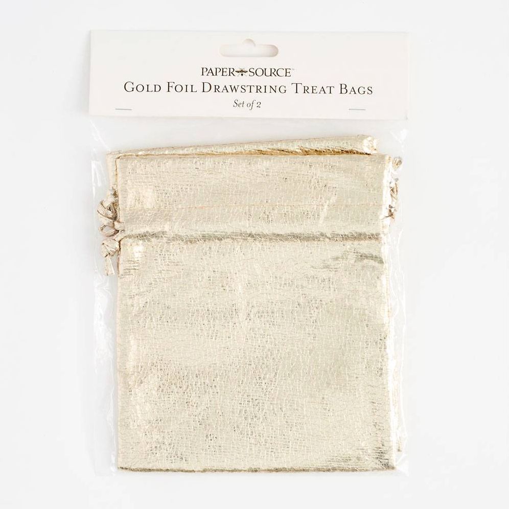 Gold Foil Drawstring Treat Bags - Image 2