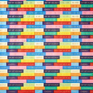 Colorful Stripe Congrats Stone Wrapping Paper