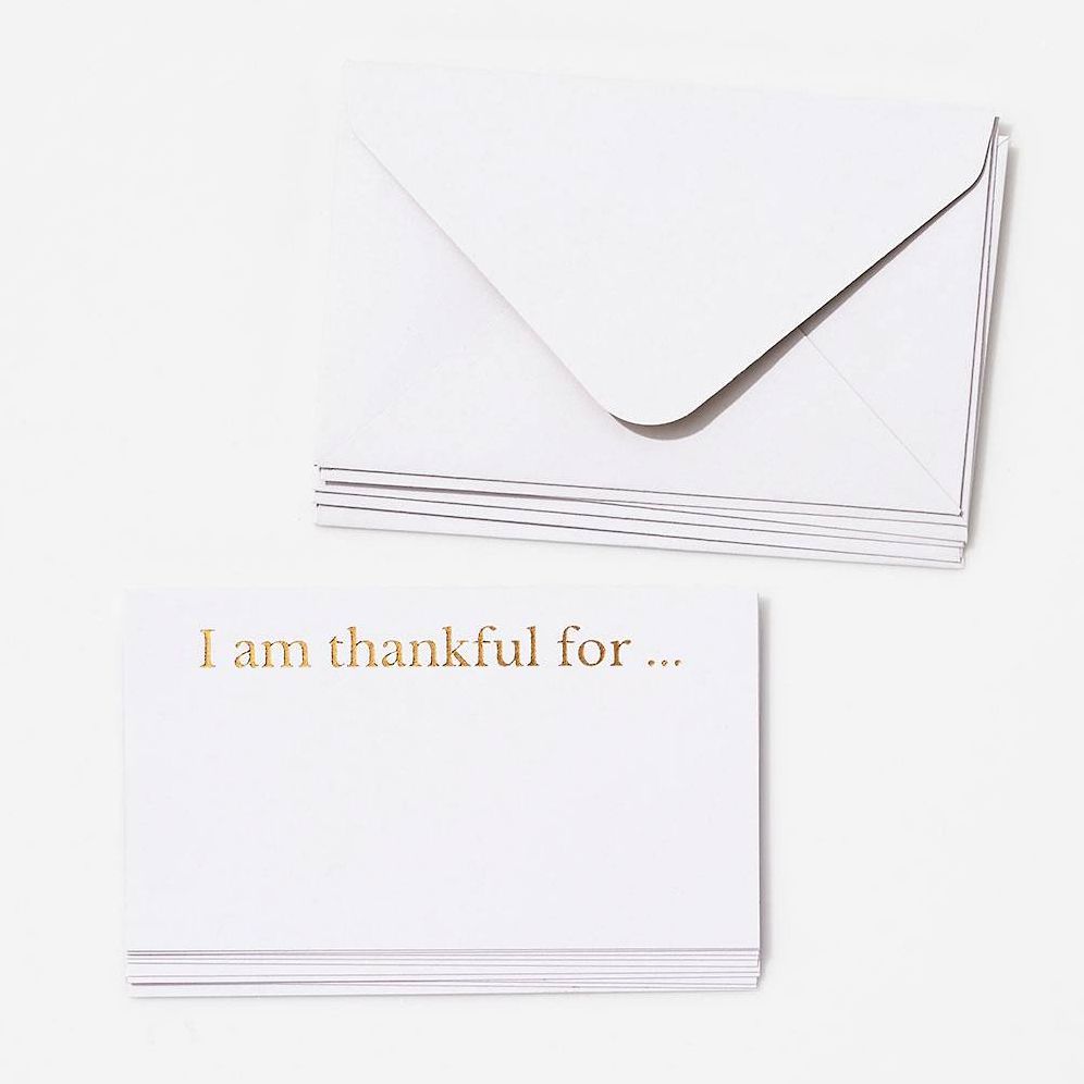 Gold Foil I Am Thankful Card Set - Image 2