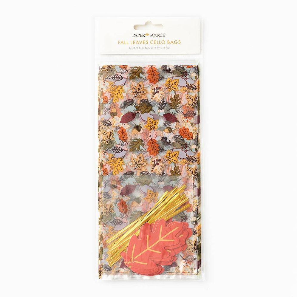 Fall Leaves Cellophane Bags - Image 2