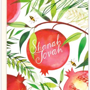 Hanging Pomegranate Rosh Hashanah Card