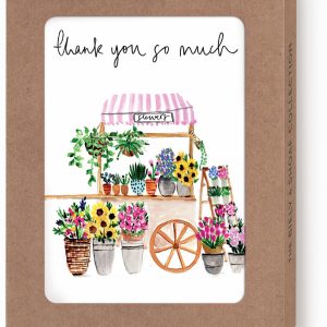 Flower Cart Thank You Notecard Set