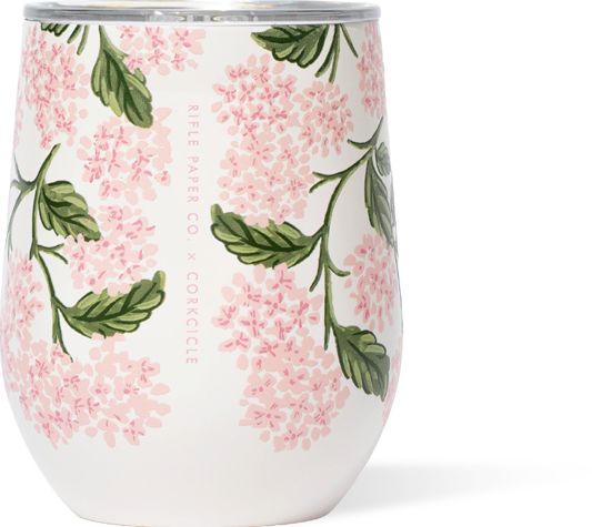 Pink Hydrangea Stemless Corkcicle x Rifle Paper