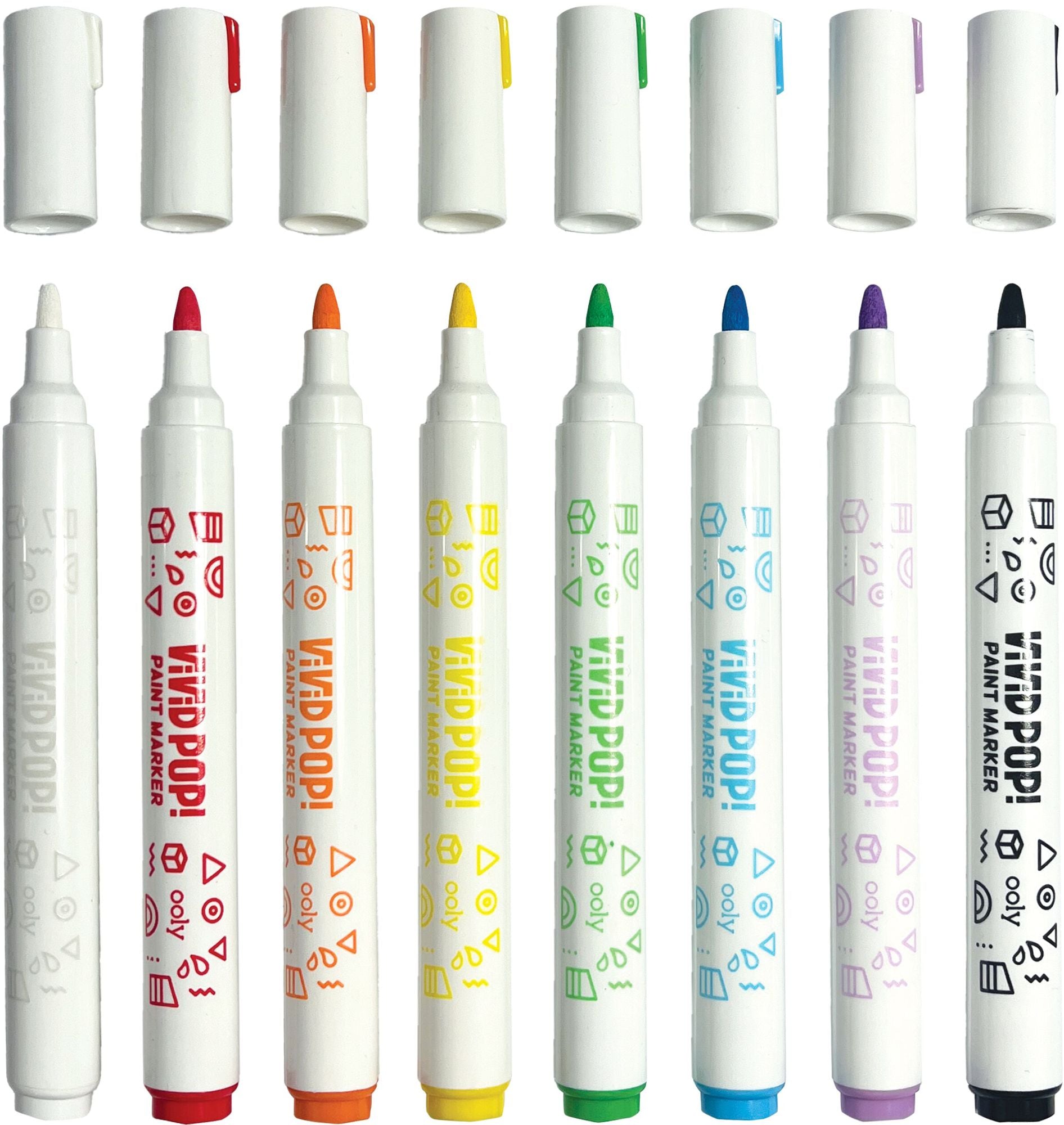 Vivid Pop! Water Based Paint Markers - 8 Colors - Image 4