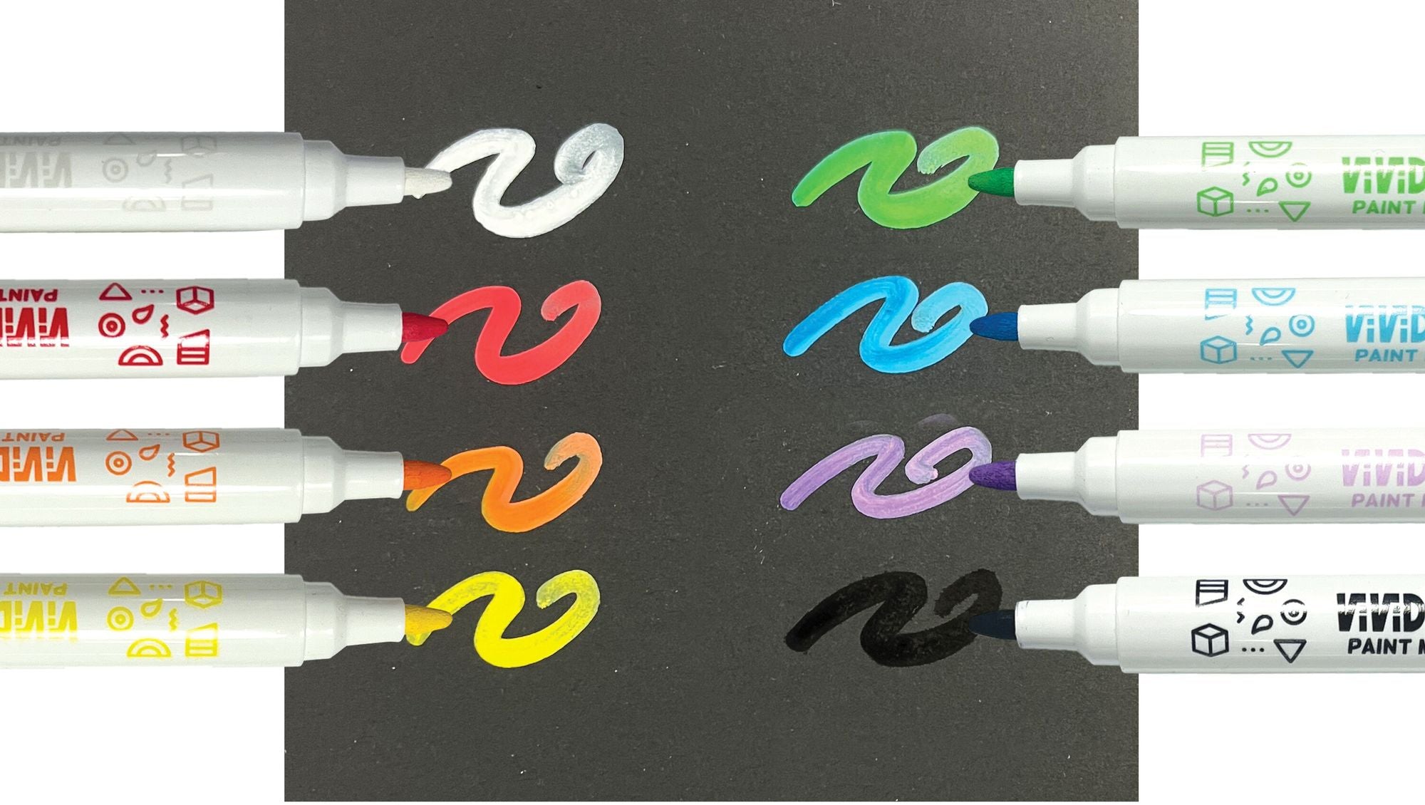 Vivid Pop! Water Based Paint Markers - 8 Colors - Image 8