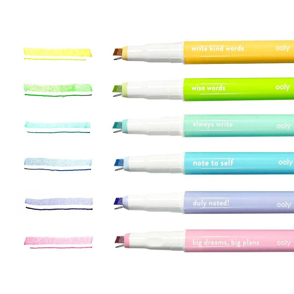 Noted! 2-in-1 Micro Fine Tip Pens & Highlighters - Set of 6 - Image 7
