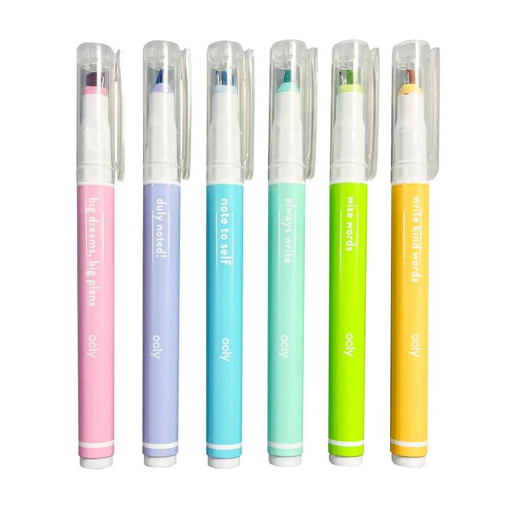 Noted! 2-in-1 Micro Fine Tip Pens & Highlighters - Set of 6 - Image 8