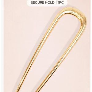 Metal French Hair Pin - Gold