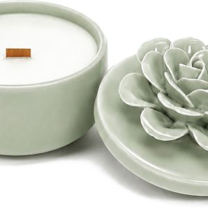 Pomelo Grove Ceramic Flower Candle