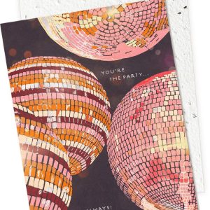 Disco Party Birthday Card