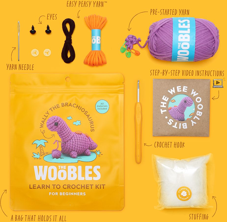 Wally the Brachiosaurus Learn to Crochet kit - Image 3