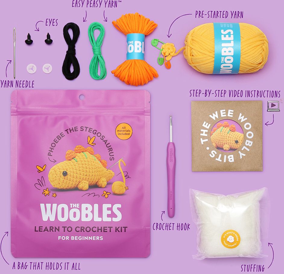 Phoebe the Stegosaurus Learn to Crochet Kit - Image 2
