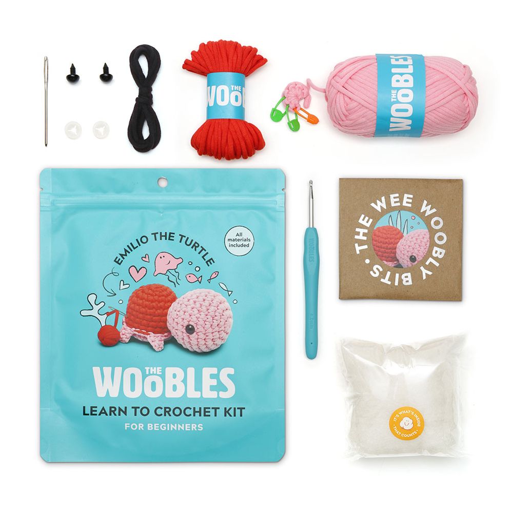Emilio The Turtle Pink Learn to Crochet Kit - Image 2