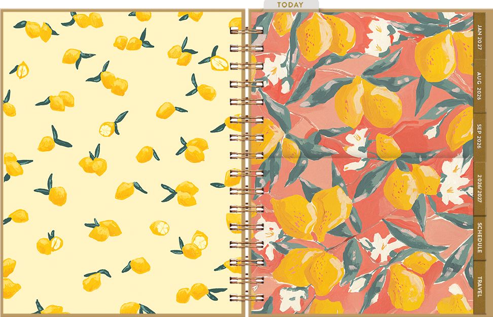 2026-2027 Seedlings Lemons 17 Month Hardcover Weekly/Monthly Planner - Image 2