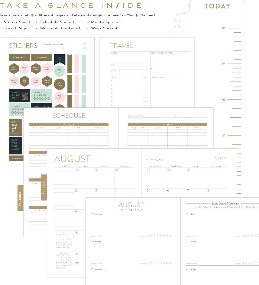 2026-2027 Seedlings Lemons 17 Month Hardcover Weekly/Monthly Planner - Image 3