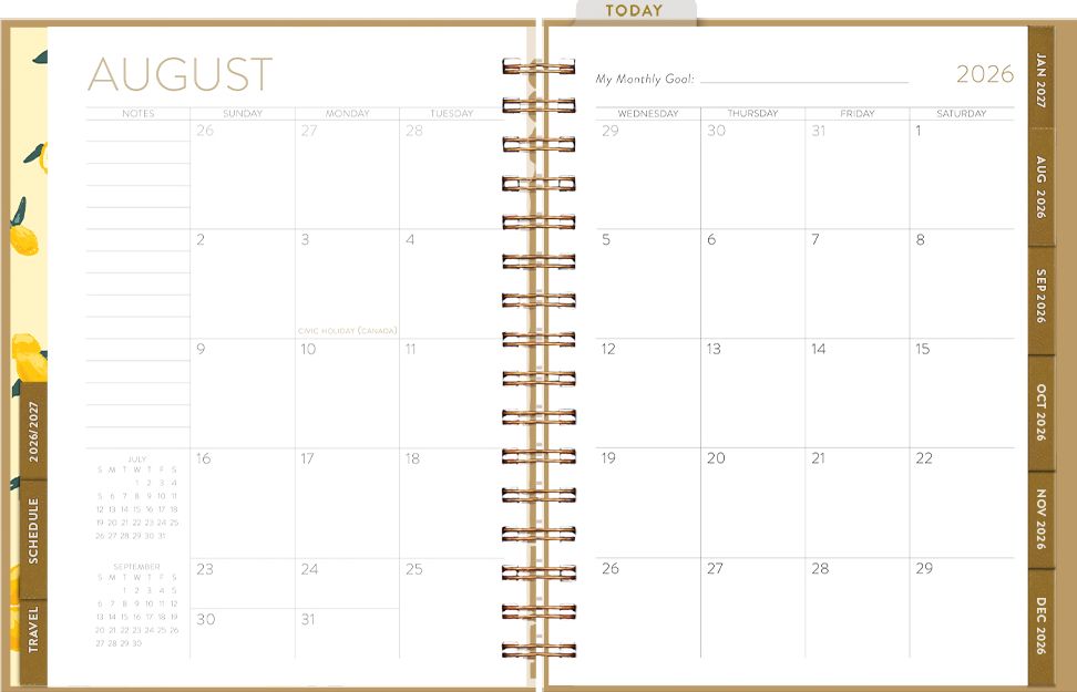 2026-2027 Seedlings Lemons 17 Month Hardcover Weekly/Monthly Planner - Image 4