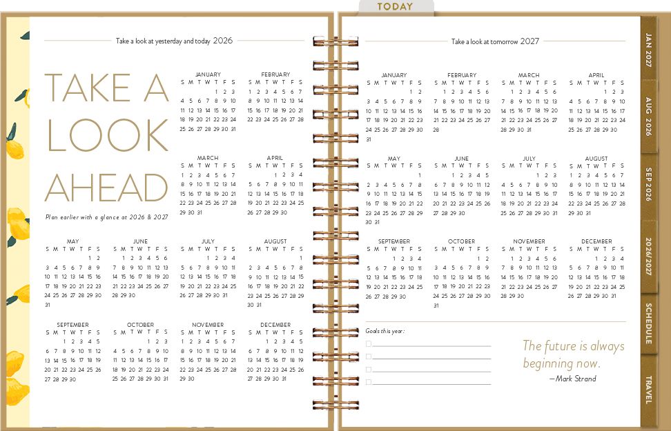 2026-2027 Seedlings Lemons 17 Month Hardcover Weekly/Monthly Planner - Image 6
