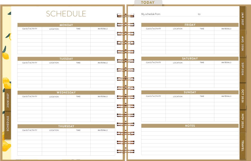 2026-2027 Seedlings Lemons 17 Month Hardcover Weekly/Monthly Planner - Image 7