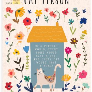 2027 On the Bright Side Cat Person Grid Wall Calendar
