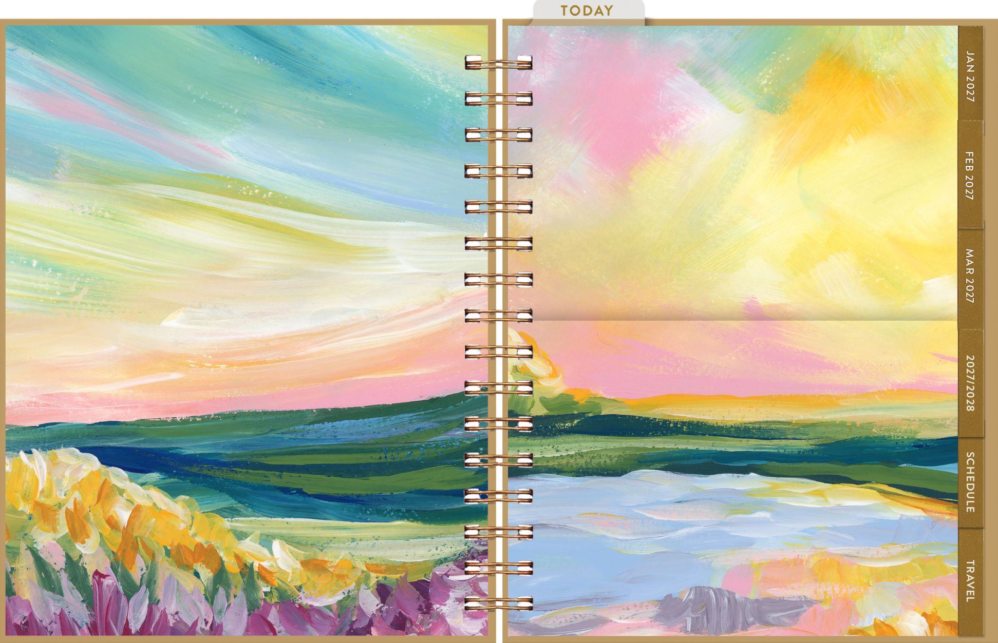 2027 On the Bright Side Peaceful View Weekly Planner - Image 2