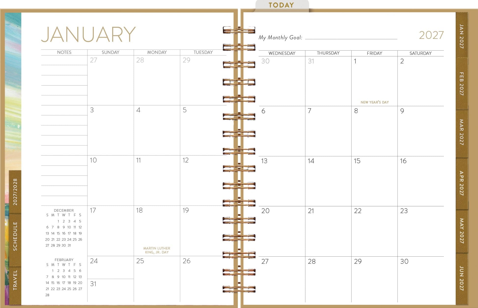2027 On the Bright Side Peaceful View Weekly Planner - Image 4