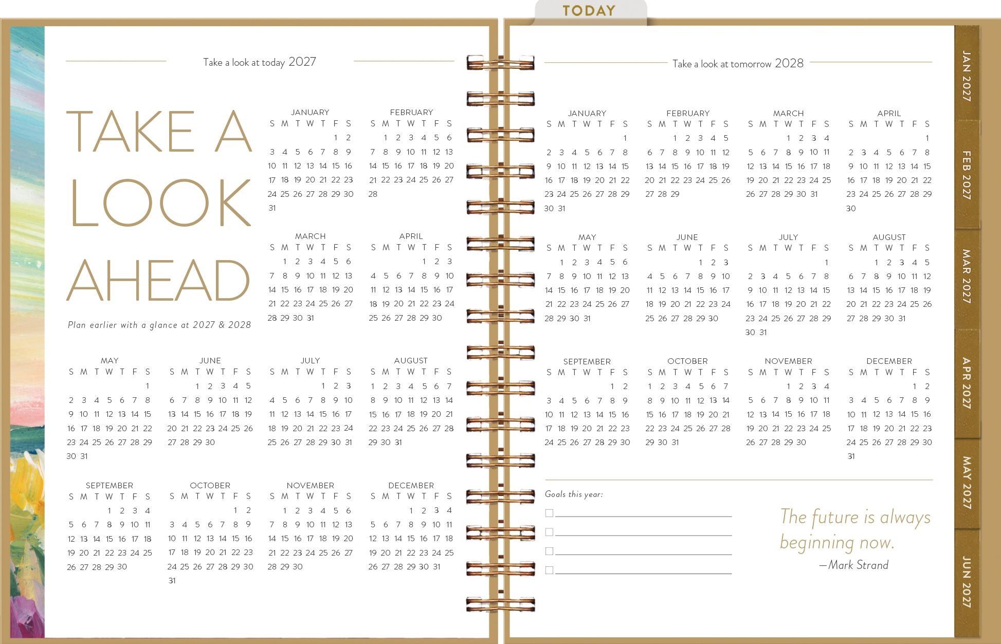 2027 On the Bright Side Peaceful View Weekly Planner - Image 5