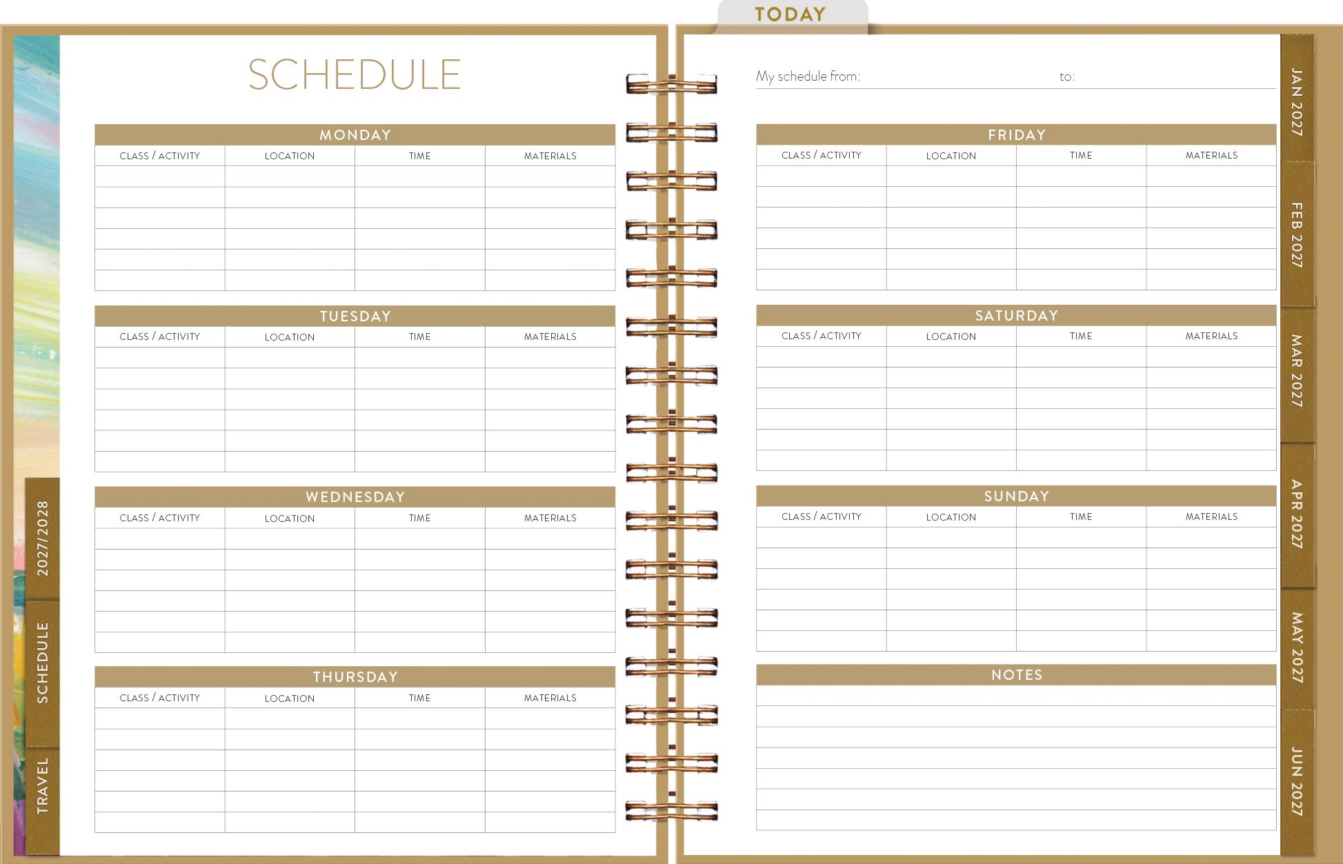 2027 On the Bright Side Peaceful View Weekly Planner - Image 6