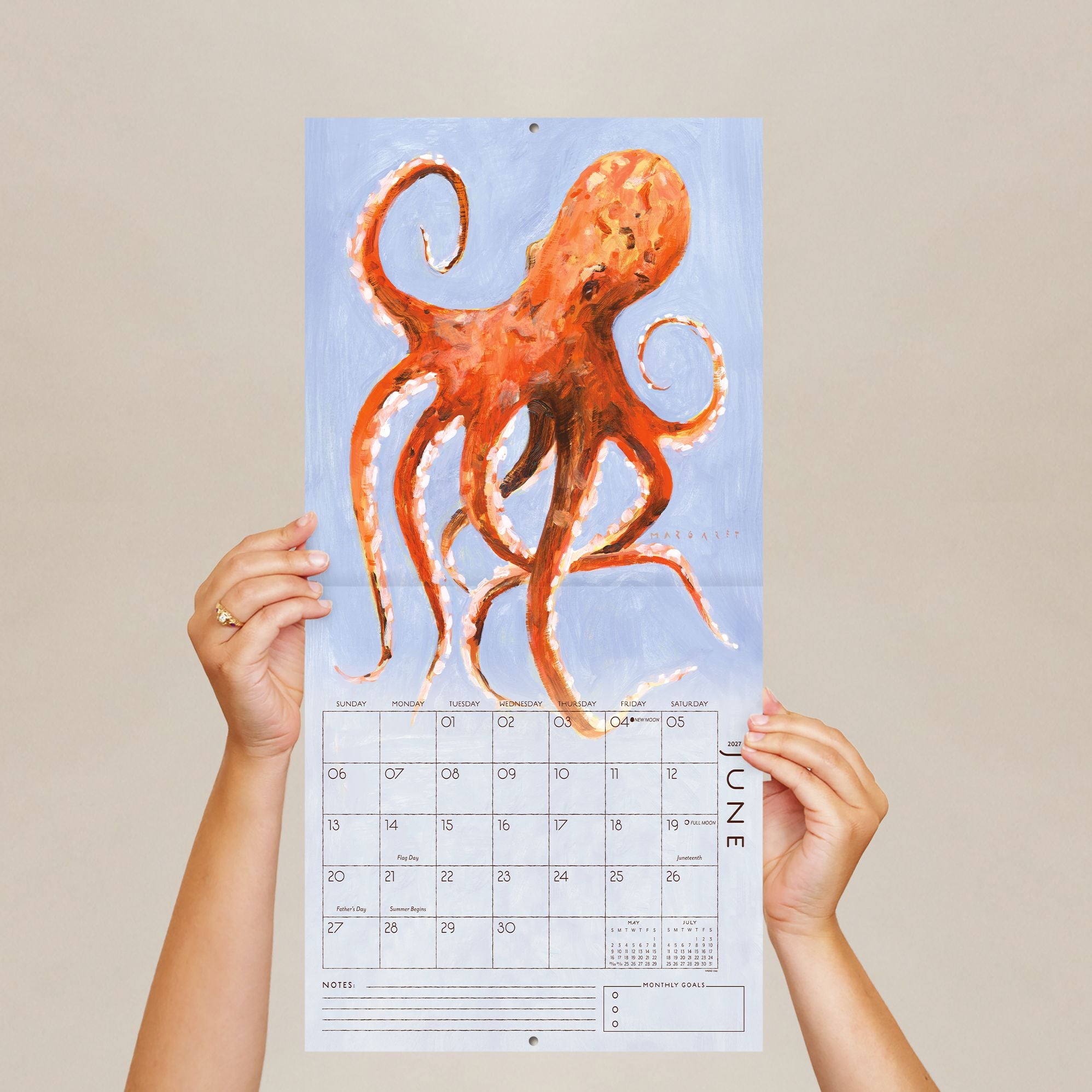 2027 Seedlings Keep Swimming Wall Calendar - Image 2