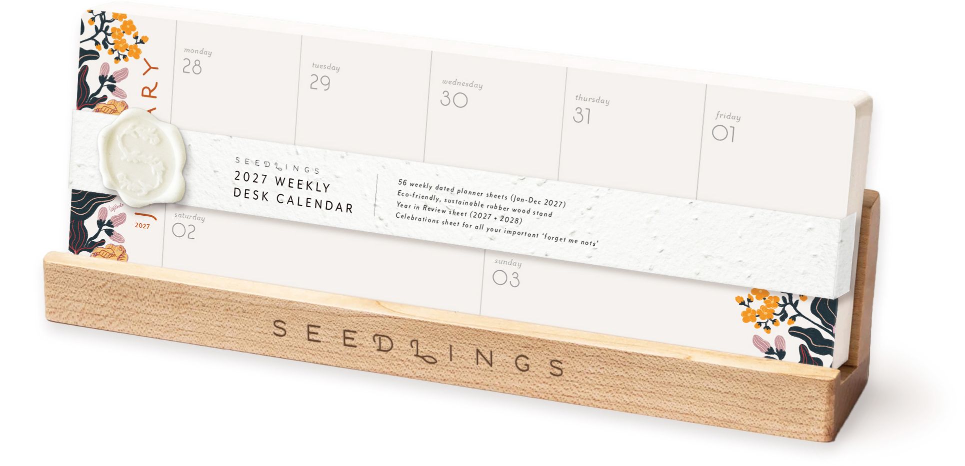 2027 Seedlings Soft Days Ahead Desk Planner