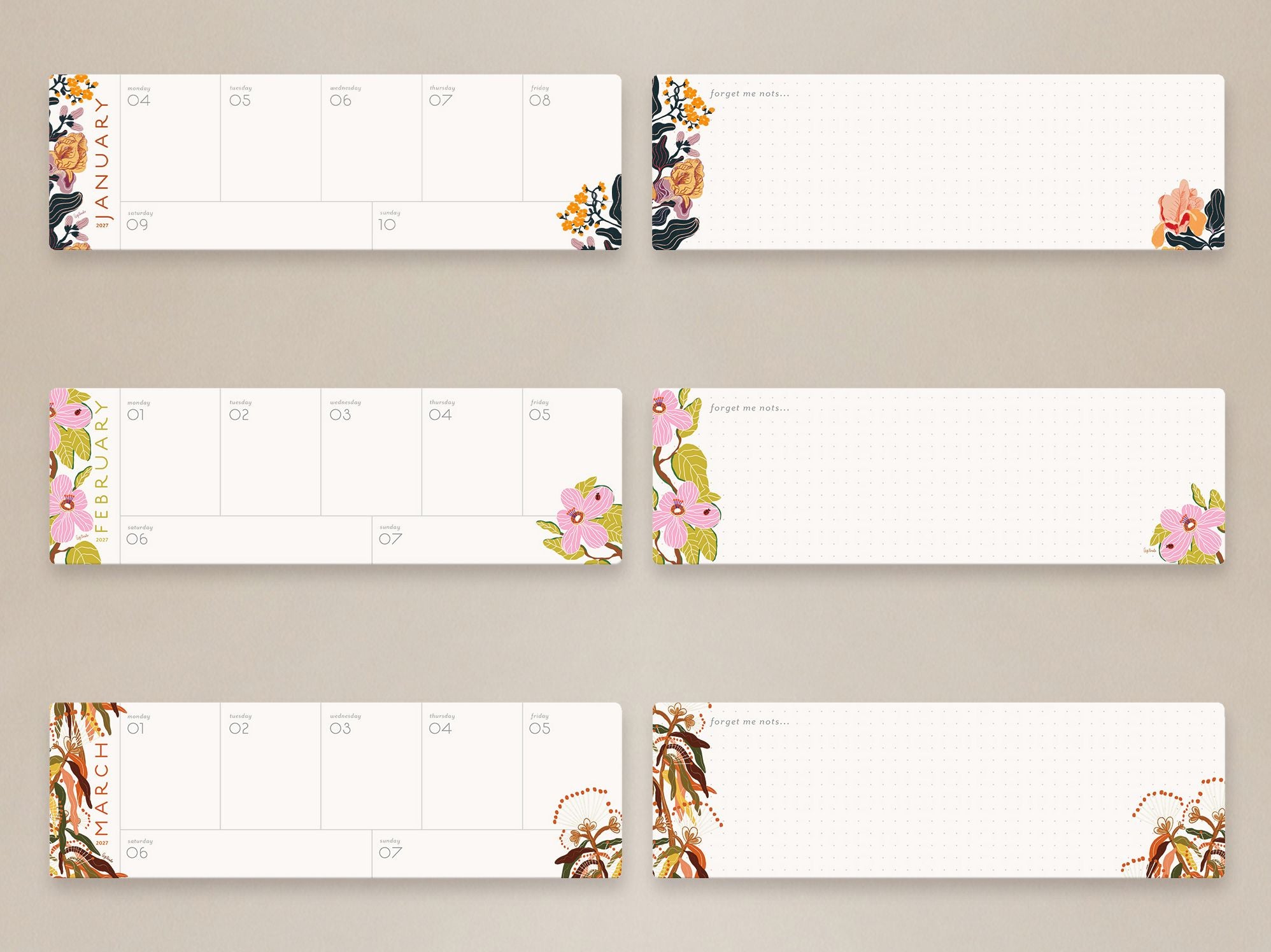 2027 Seedlings Soft Days Ahead Desk Planner - Image 2