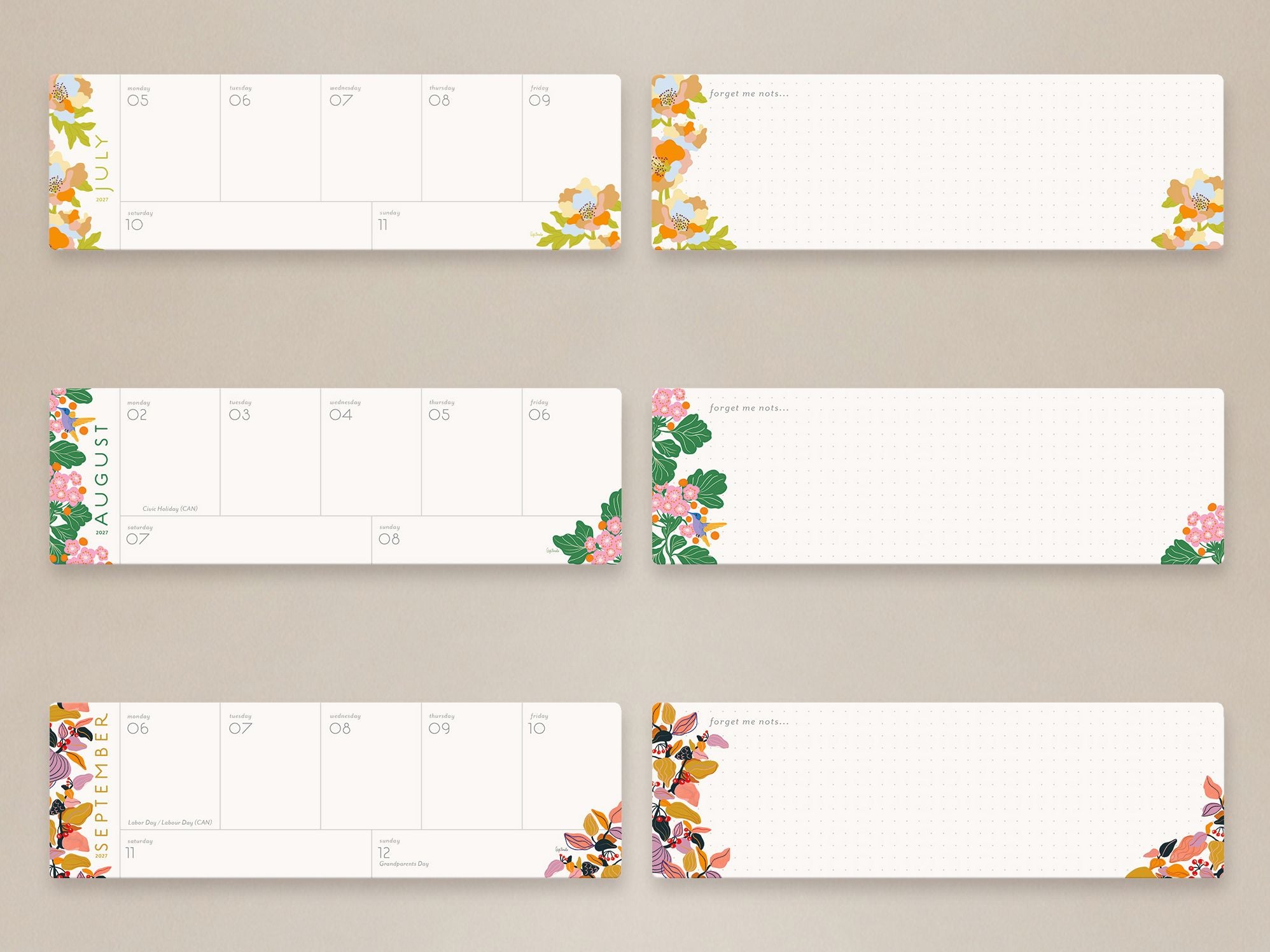 2027 Seedlings Soft Days Ahead Desk Planner - Image 4
