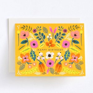 Bright Florals Birthday Card