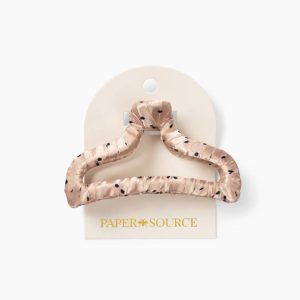 Dotted Satin Wrapped Hair Clip