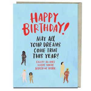 Naked At Work Birthday Card