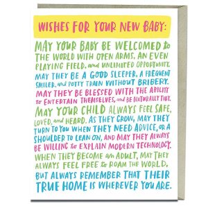 Wishes For Your New Baby Card