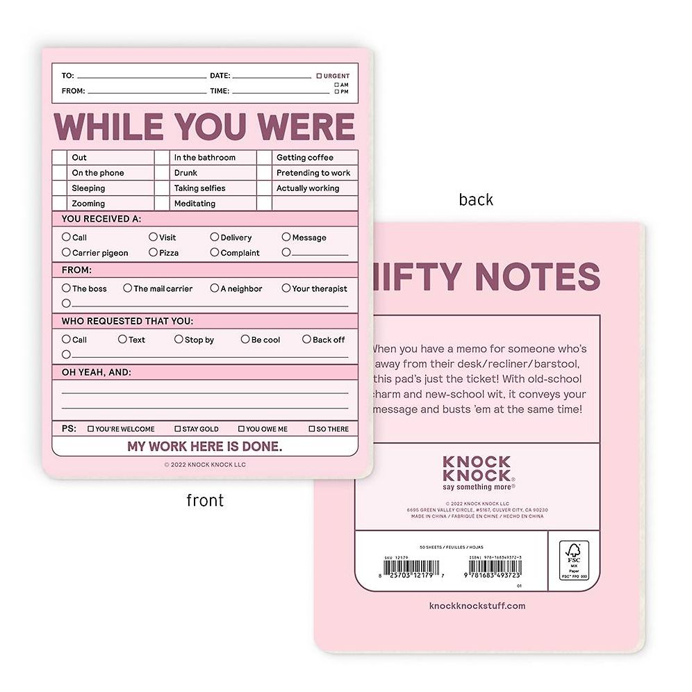 While You Were Pad Knock Knock Nifty Notes - Image 3