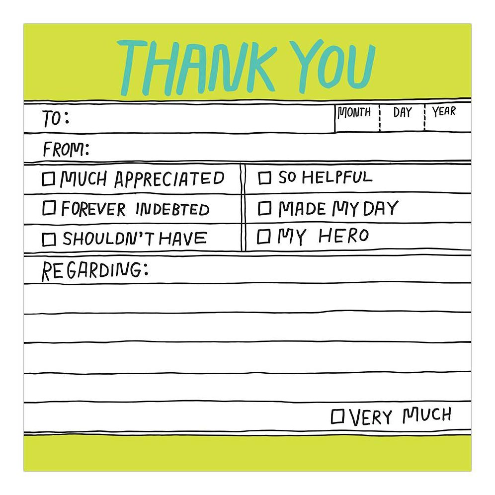 Hand-Lettered Thank You Knock Knock Sticky Notes - Image 2