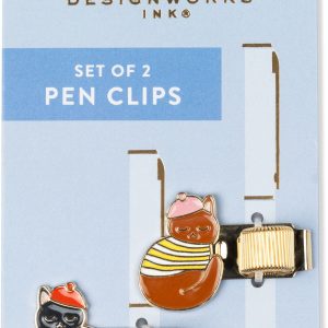 French Cats Pen Clips S/2