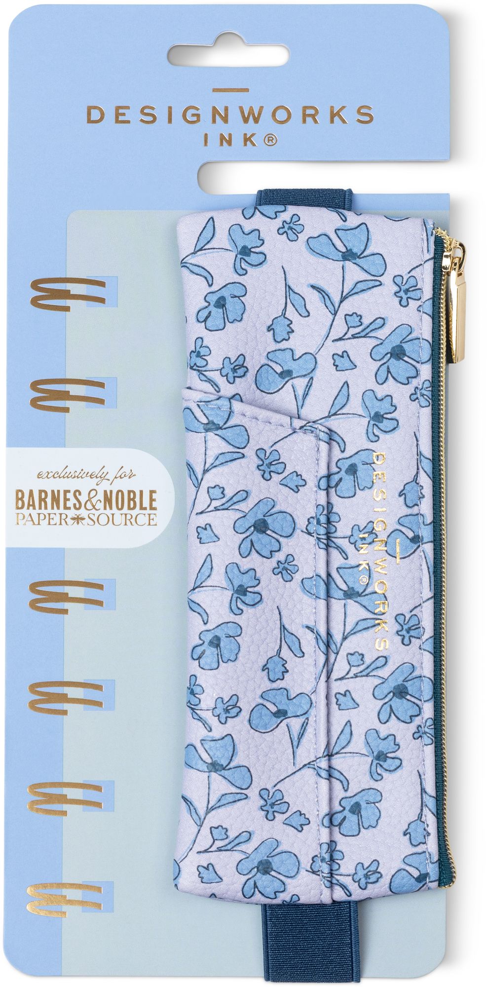 Blue Floral Journal Pencil Pouch