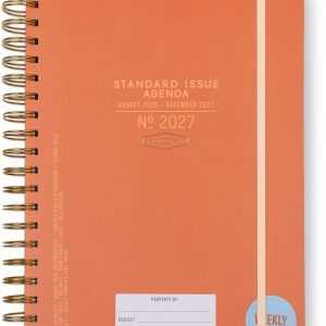 2026-2027 Tangerine Standard Issue Weekly Desk Planner