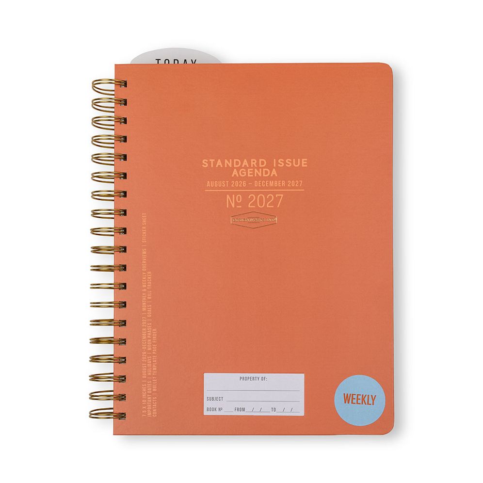 2026-2027 Tangerine Standard Issue Weekly Desk Planner - Image 2