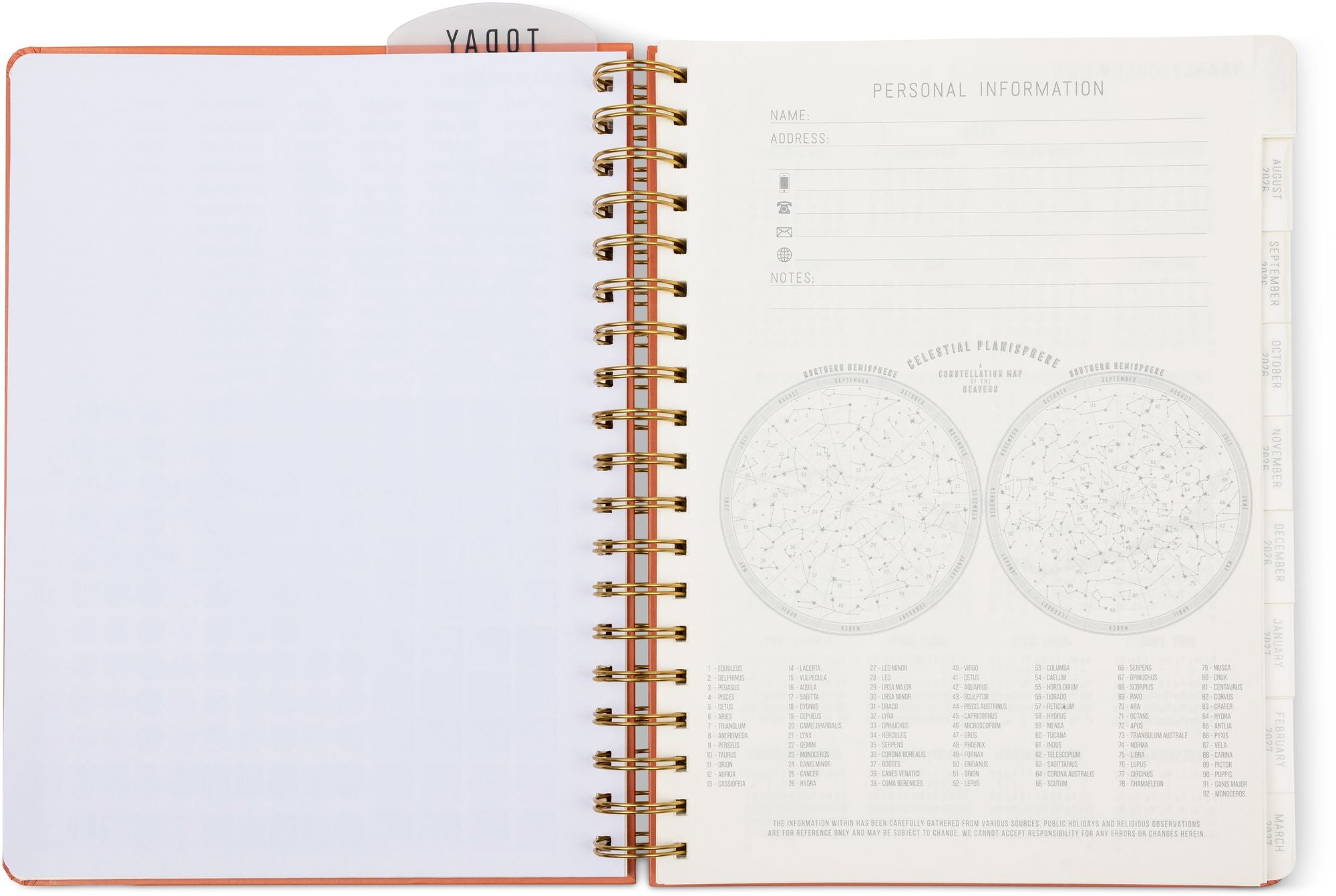 2026-2027 Tangerine Standard Issue Weekly Desk Planner - Image 12