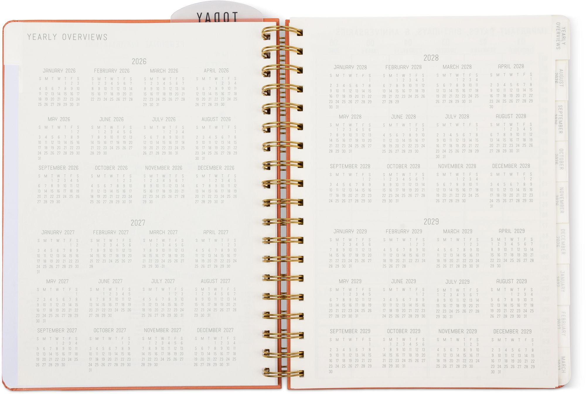 2026-2027 Tangerine Standard Issue Weekly Desk Planner - Image 13