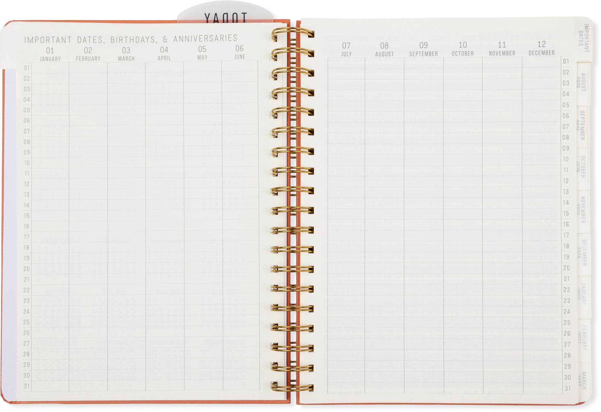 2026-2027 Tangerine Standard Issue Weekly Desk Planner - Image 14