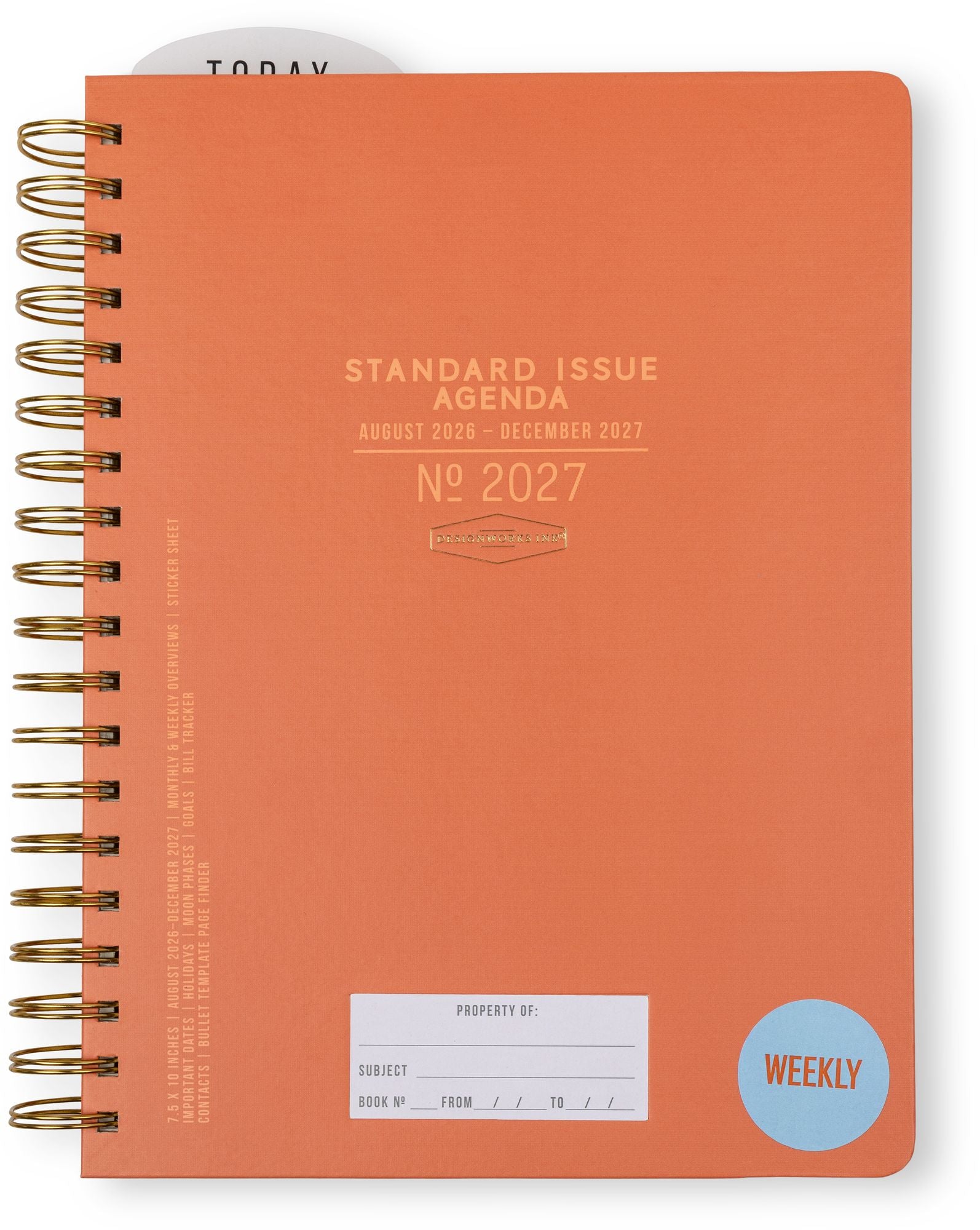 2026-2027 Tangerine Standard Issue Weekly Desk Planner - Image 9