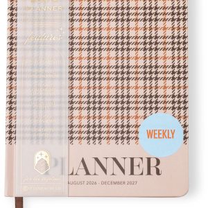 2026-2027 Heritage Plaid Weekly Desk Planner